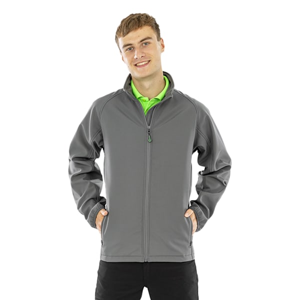 Result Äkta Återvunnen Herr Printable Soft Shell Jacka S Work Workguard Grey S