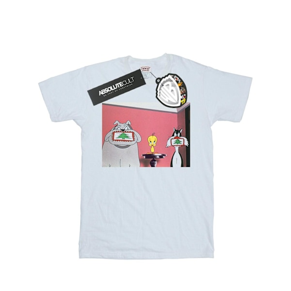 Looney Tunes Dam/Damer Julvykort Bomull Boyfriend White M