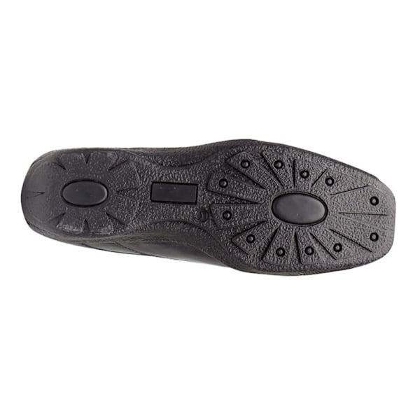 Mod Comfys Dam/Dam Flexible Läder Ovandel Tvilling Gusset Skor Black 7 UK
