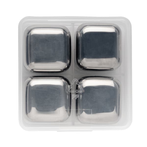 XD Collection Återanvändbar isbitsform i rostfritt stål (4-pack) Silver One Size