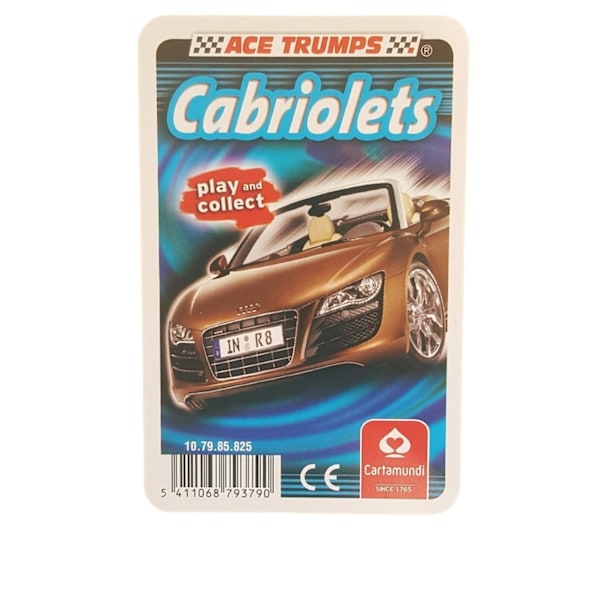 Ace Trumps Cabriolets Kortlek En Storlek Flerfärgad Multicoloured One Size