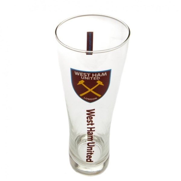 West Ham United FC Official Tall Beer Glass One Size Claret Claret One Size