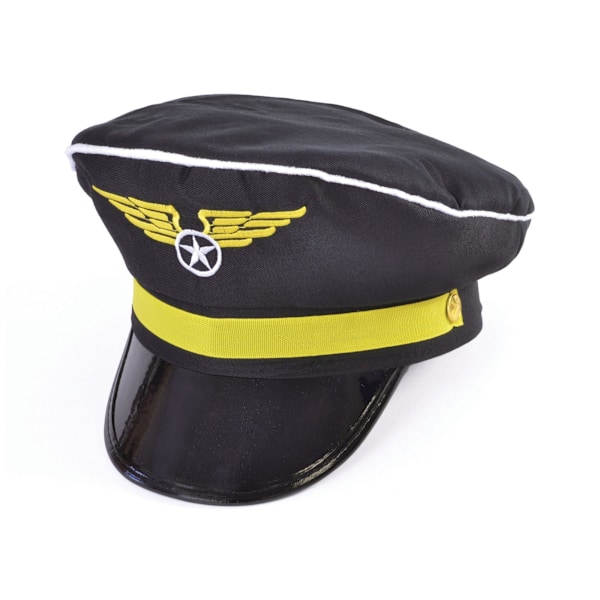 Bristol Novelty Unisex Pilot Hat One Size Svart/Gul Black/Yellow One Size