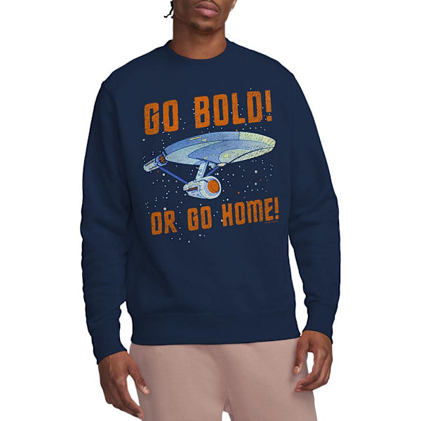 Star Trek Unisex Vuxen Go Bold Sweatshirt S Marinblå Navy S