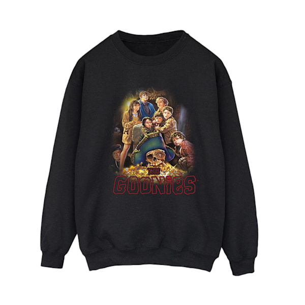 The Goonies Damtröja med familjeaffisch för kvinnor/damer, L, svart Black L