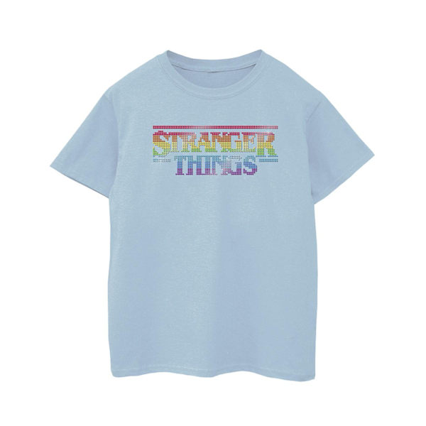 Netflix Boys Stranger Things Rainbow Dot Logo T-Shirt 9-11 År Baby Blue 9-11 Years