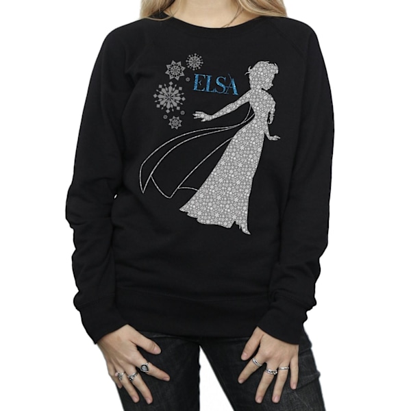 Disney Dam/Kvinnor Frozen Elsa Jul Silhouette Sweatshirt Sports Grey M