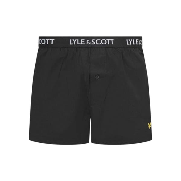 Lyle & Scott Herrvävda Boxershorts (2-pack) L Beetle/Svart Beetle/Black L