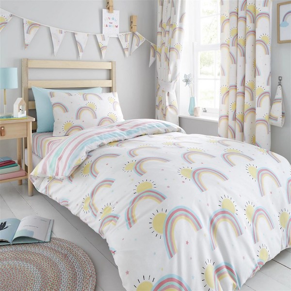 Regnbåge & Solsken Täcke Set Junior Flerfärgad Multicoloured Junior