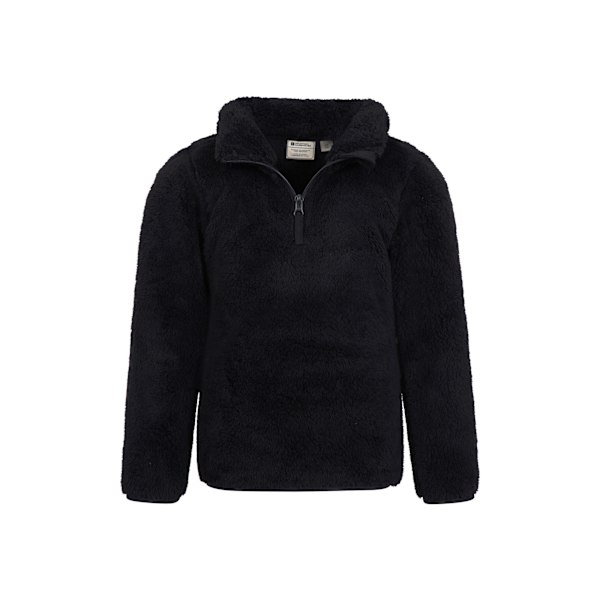 Mountain Warehouse Barn/Flickor Teddy Halv Zip Fleece Topp 7-8 Black 7-8 Years