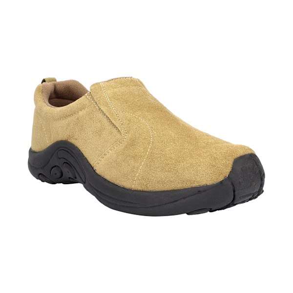 PDQ Vuxen Unisex Äkta Mocka Ryno Slip-On Casual Tränare 13 UK Taupe 13 UK