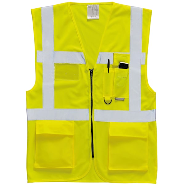 Portwest Hi Vis Executive / Manager Vest / Säkerhetskläder XL Gul Yellow XL