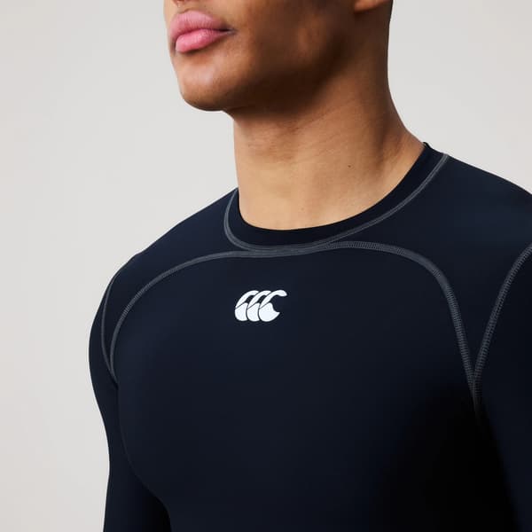 Canterbury Långärmad Baselayer Topp för Herr S Svart/Vit Black/White S