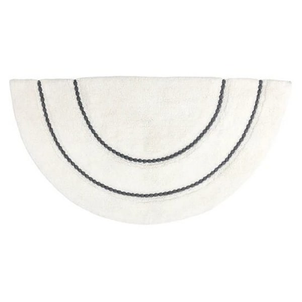 Furn Semi-Circle Badmatta One Size Vit/Charcoal White/Charcoal One Size