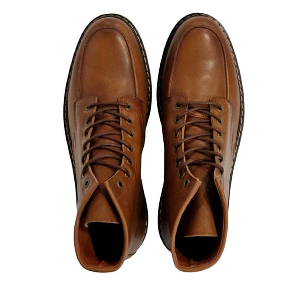 Firetrap Herr Wing Läder Ankelkängor med Kontrastsula Platt 10 UK Tan 10 UK