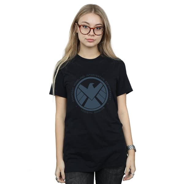 Marvel Dam/Kvinnor Agents Of SHIELD Logistics Division Bomull Black XL