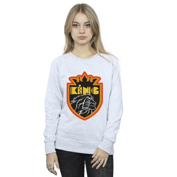 Disney Dam/Kvinnor Lejonkungen Crest Sweatshirt L Sports Grå Sports Grey L