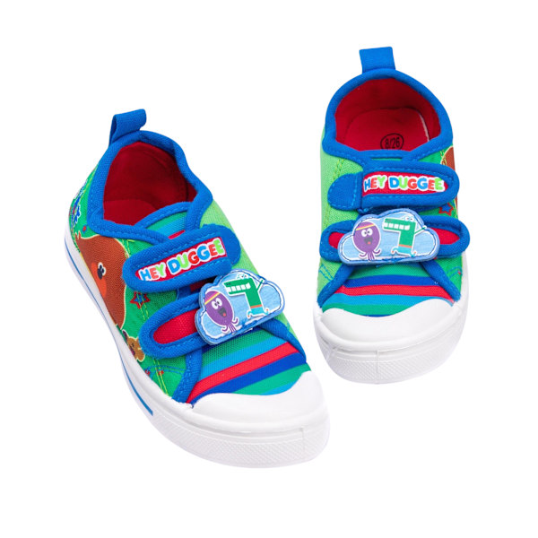 Hey Duggee Pojkar Canvas Skor 9 UK Barn Blå/Grön/Vit Blue/Green/White 9 UK Child