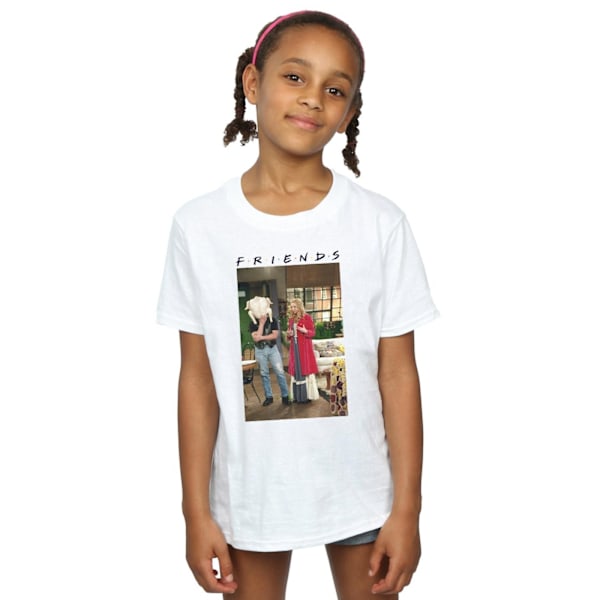 Friends Girls Joey Turkiet Bomull T-shirt 7-8 År Vit White 7-8 Years