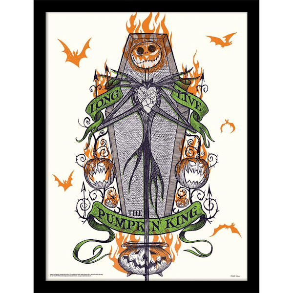 The Nightmare Before Christmas Långt Leve Pumpa Kungen Ram Grey/Green/Orange 40cm x 30cm