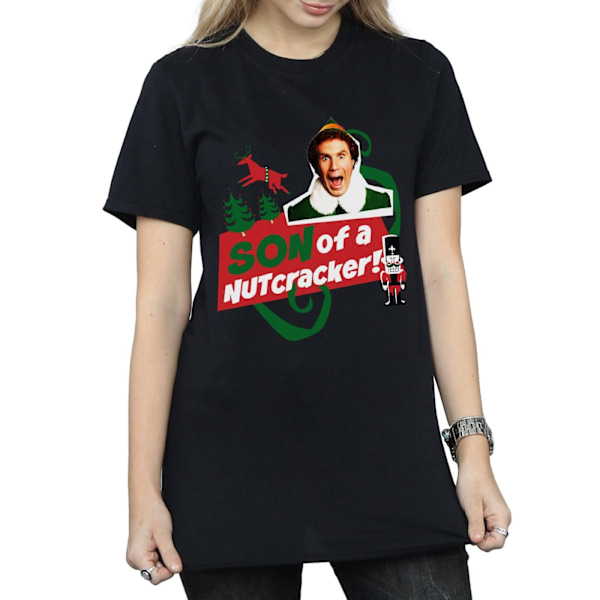 Elf Dam/Damer Son Of A Nutcracker Bomull Boyfriend T-Shirt Black L