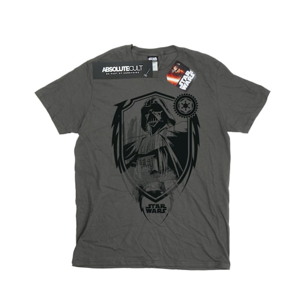 Star Wars Boys Darth Vader Shield T-shirt 5-6 år Kol Charcoal 5-6 Years