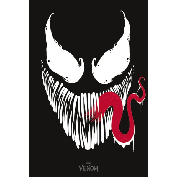Venom Face Poster One Size Svart/Vit Black/White One Size