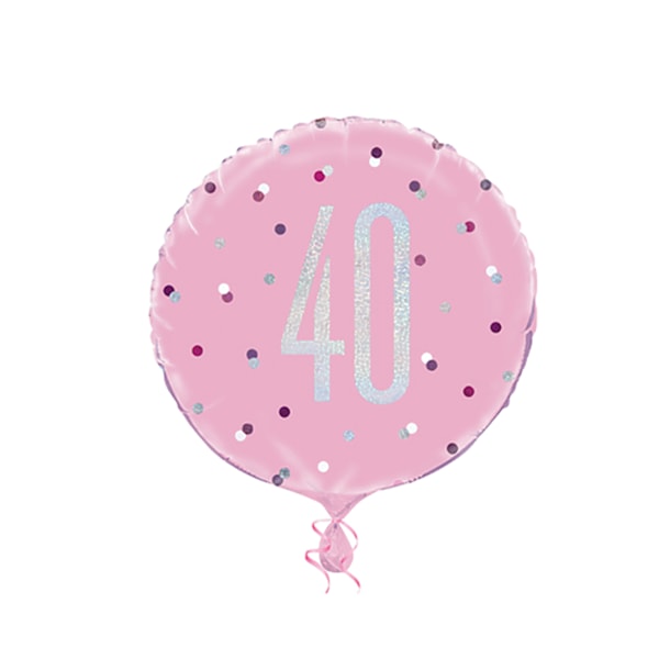 Unik fest Glitz Prismatic Age Folieballong 100 Rosa Pink 100