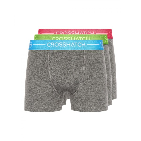 Crosshatch Mens Astral Bright Marl Boxer Shorts (3-pack) XL Charcoal XL