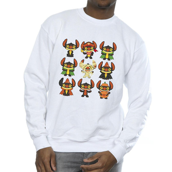 Disney Herr Lilo & Stitch Halloween Kostymer Sweatshirt S Vit White S