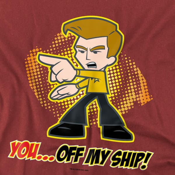 Star Trek Quogs Herr Off My Ship T-Shirt L Kardinal Cardinal L