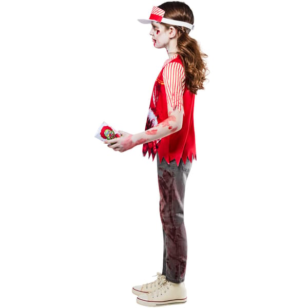 Bristol Novelty Barn/Barn Zombie Burger Worker Kostym 7-8 Red/White 7-8 Years