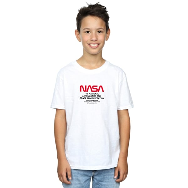 NASA Boys Worm Blurb T-shirt 12-13 år Vit White 12-13 Years