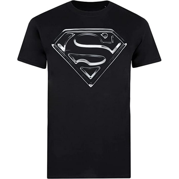 Superman Herr Steel Logo T-Shirt XL Svart Black XL