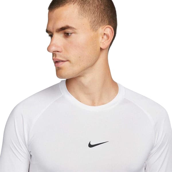 Nike Herr Dri-FIT Åtsittande Långärmad Träningsunderställströja M White/Black M