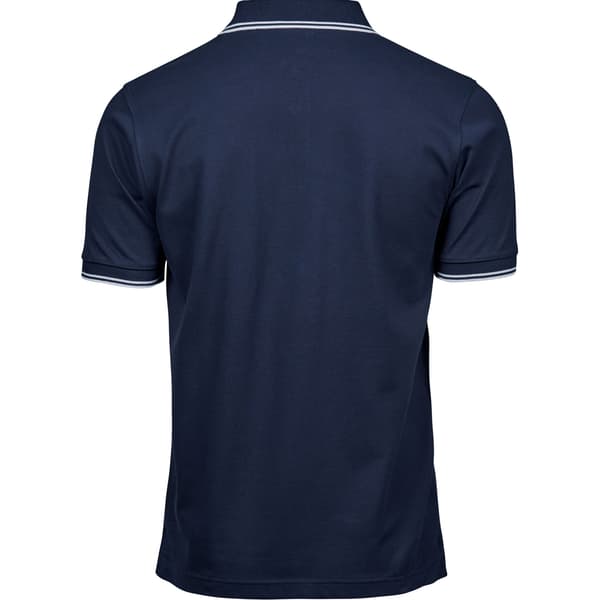 Tee Jays Herr Lyxig Randig Pikétröja XL Marinblå/Vit Navy/White XL