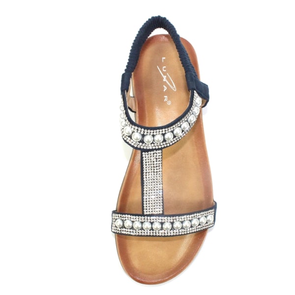 Lunar Dam/Dam Tancy Pearl Sandals 4 UK Blue Blue 4 UK