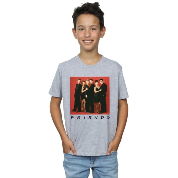 Friends Boys Group Photo Formal T-Shirt 9-11 År Sports Grey Sports Grey 9-11 Years