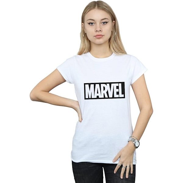 Marvel Dam/Dam Outline Bomullslogotyp T-shirt M Vit White M