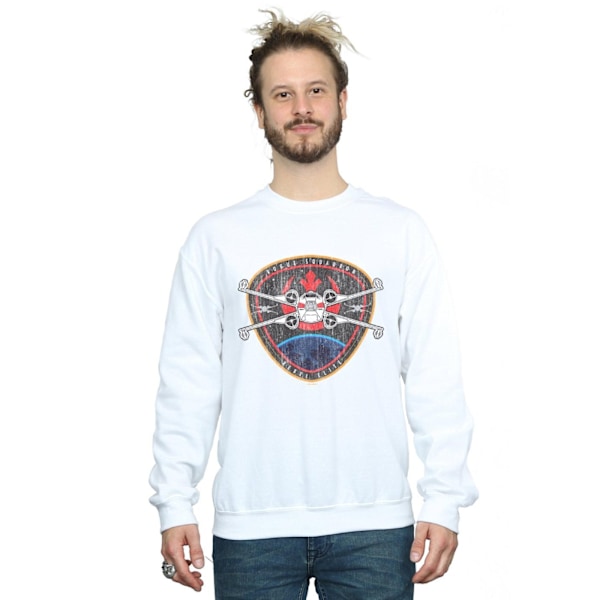 Star Wars Rebel Elite Badge Sweatshirt för män 4XL Vit White 4XL