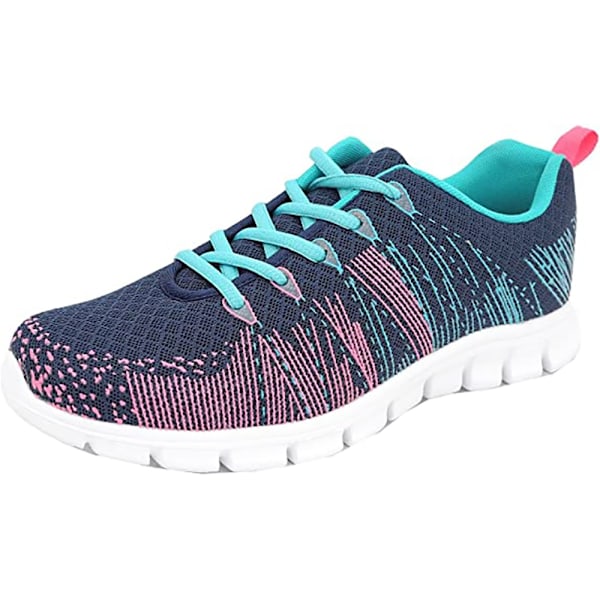 Dek Superlight Dam/Dam Starlight Memory Foam Tränare 4 U Navy/Aqua/Fuchsia 4 UK