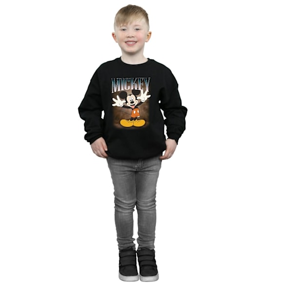Disney Boys Mickey Mouse Tongue Montage Sweatshirt 9-11 år B Black 9-11 Years