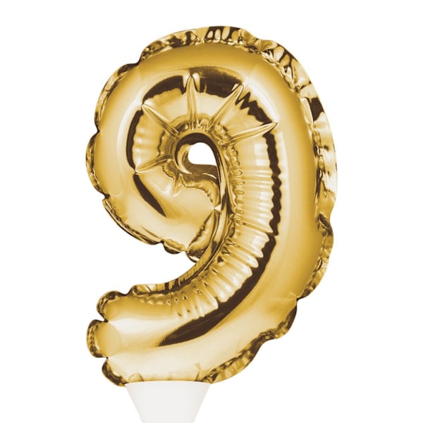 Kreativ fest 9 uppblåsbar ballongtårta topp en storlek guld Gold One Size