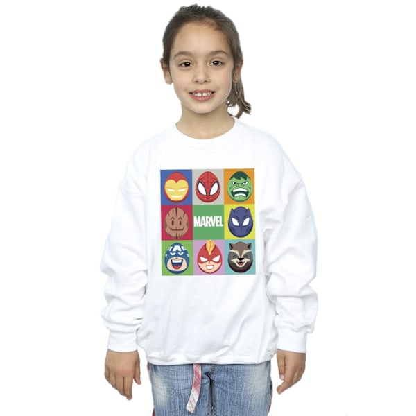 Marvel Girls Easter Eggs Sweatshirt 9-11 år Vit White 9-11 Years