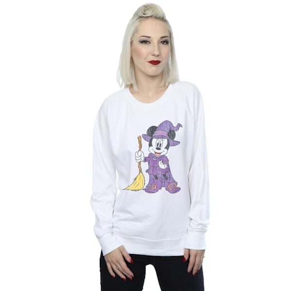 Disney Dam/Kvinnor Minnie Mouse Häxa Kostym Sweatshirt XL W White XL