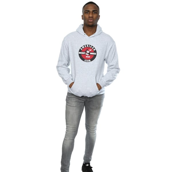 Disney Herr Mickey Mouse American Icon Hoodie XL Heather Grey Heather Grey XL