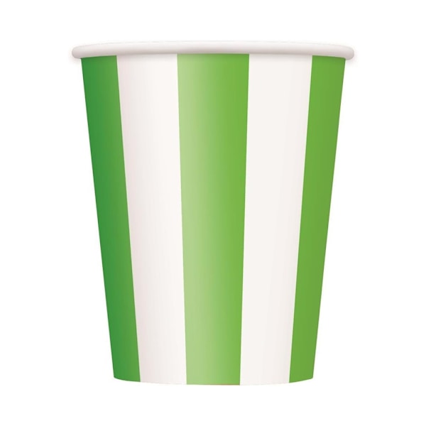 Unik festpappersrandig engångsmugg (6-pack) En storlek White/Lime Green One Size