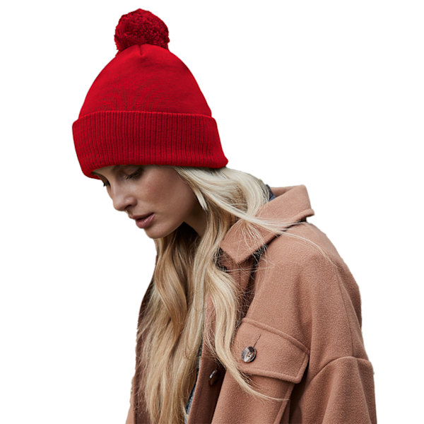 Beechfield Snowstar ekologisk bomulls beanie en storlek klassisk röd Classic Red One Size