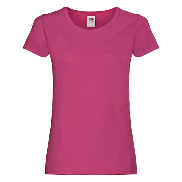 Fruit of the Loom Dam/Kvinnors Original Lady Fit T-shirt XXL F Fuchsia XXL