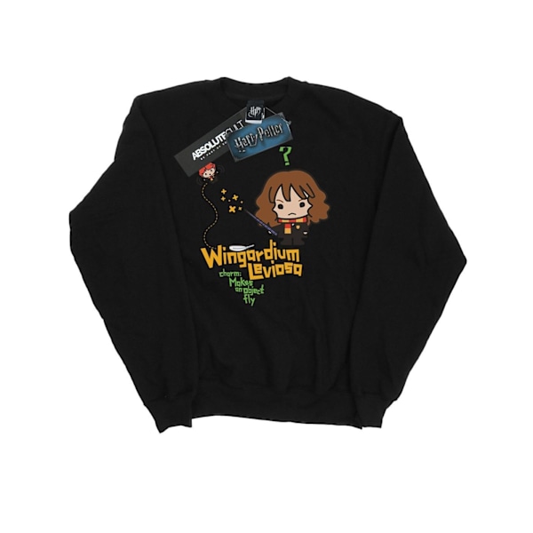 Harry Potter Mens Hermione Granger Wingardium Leviosa Junior Sweatshirt Black M